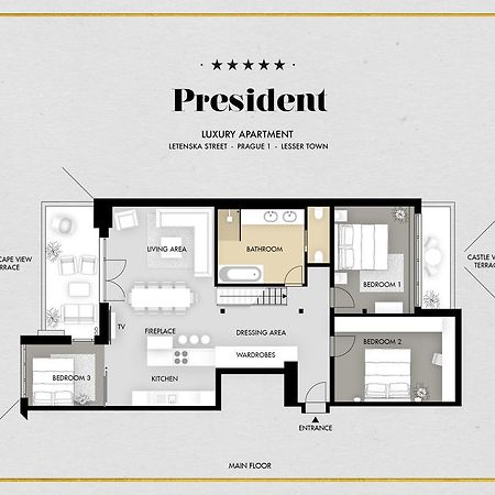 President Apt By Prague Castle, Views Exteriör bild